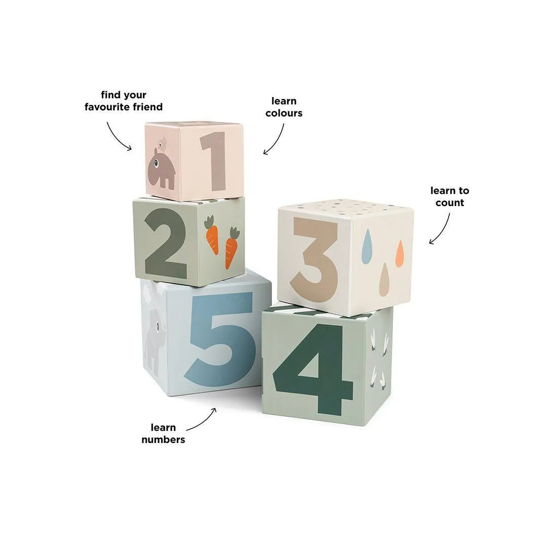 Done By Deer Stacking Cubes 5 pcs - Deer Friends Colour Mix