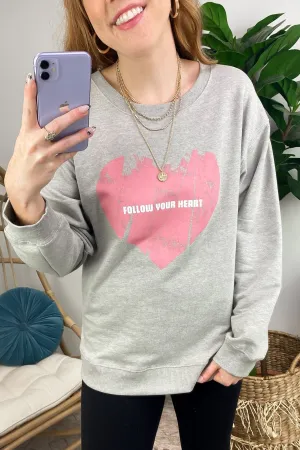 Follow Your Heart Graphic Pullover - FINAL SALE