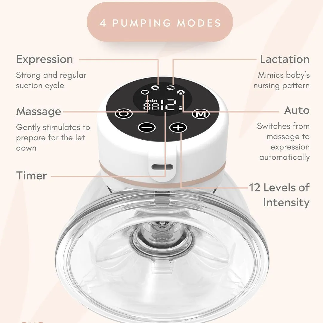 Fraupow Double Wearable Hands-Free Breast Pump - White