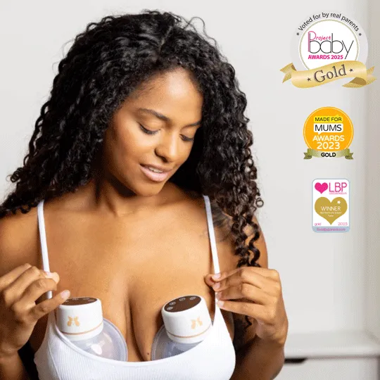 Fraupow Double Wearable Hands-Free Breast Pump - White