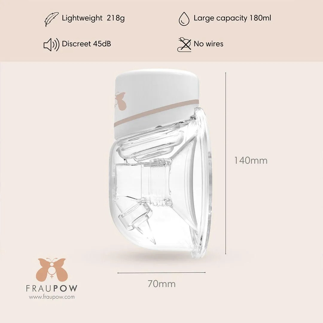 Fraupow Double Wearable Hands-Free Breast Pump - White