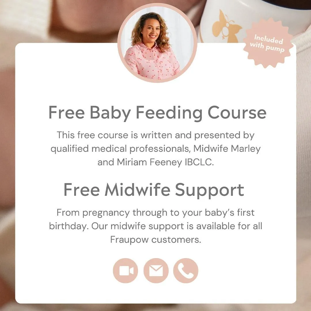 Fraupow Double Wearable Hands-Free Breast Pump - White