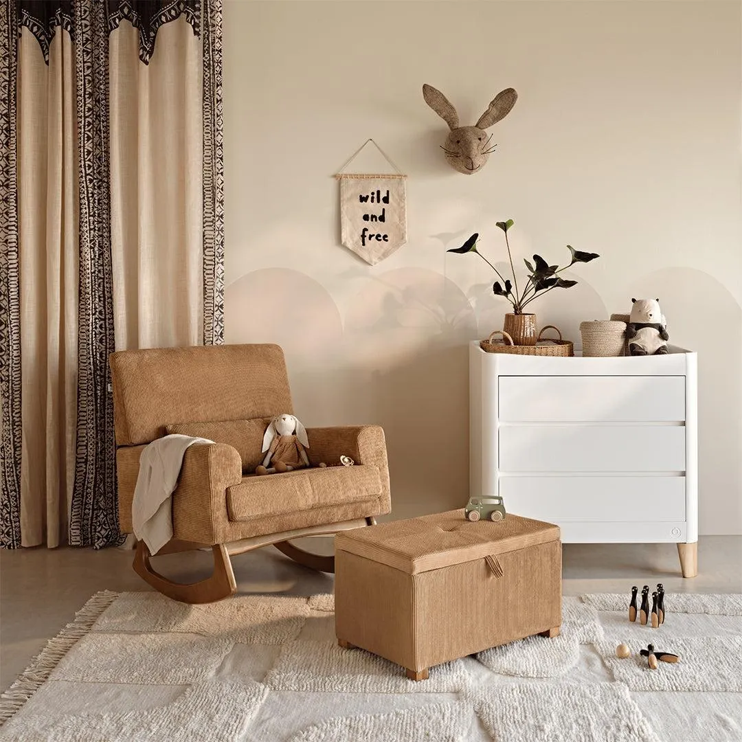 Gaia Baby Serena Rocking & Feeding Chair - Caramel Corduroy