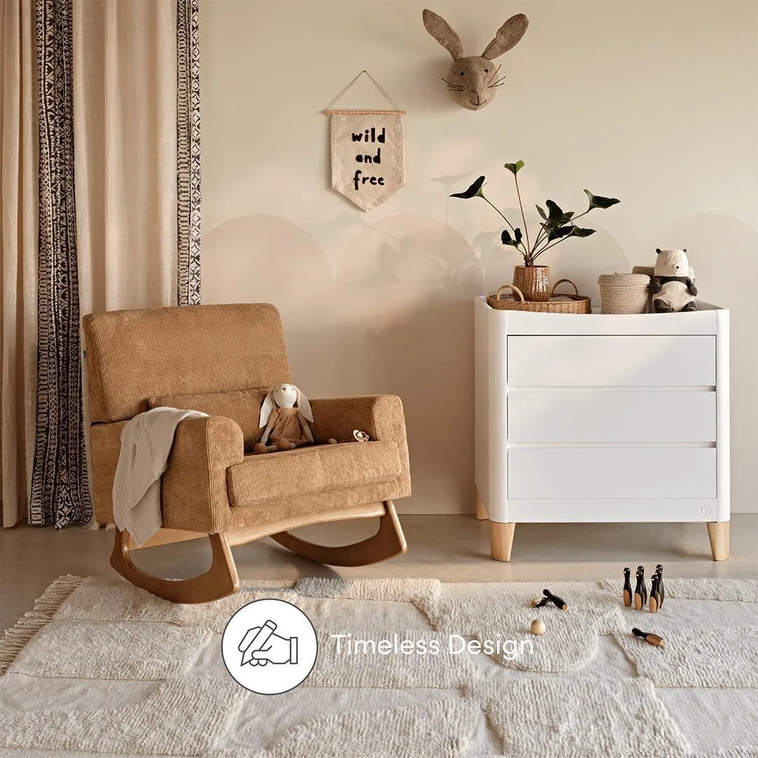Gaia Baby Serena Rocking & Feeding Chair - Caramel Corduroy