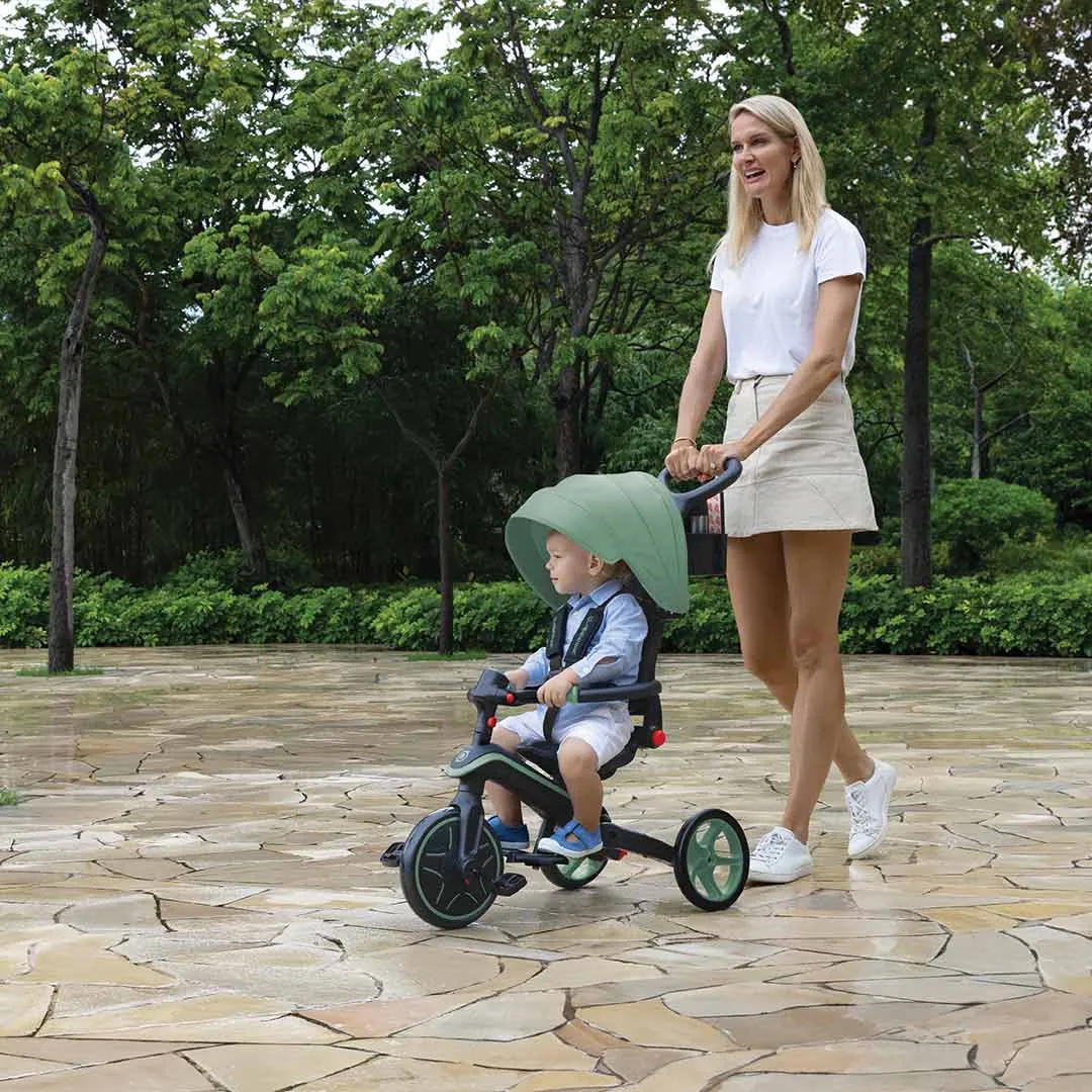 Globber Explorer Trike Foldable 4 in 1 - Olive