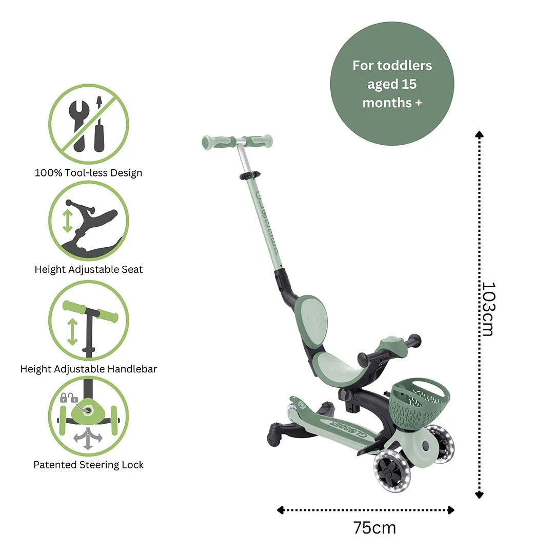 Globber Go-Up Baby 360 Lights Scooter - Sage