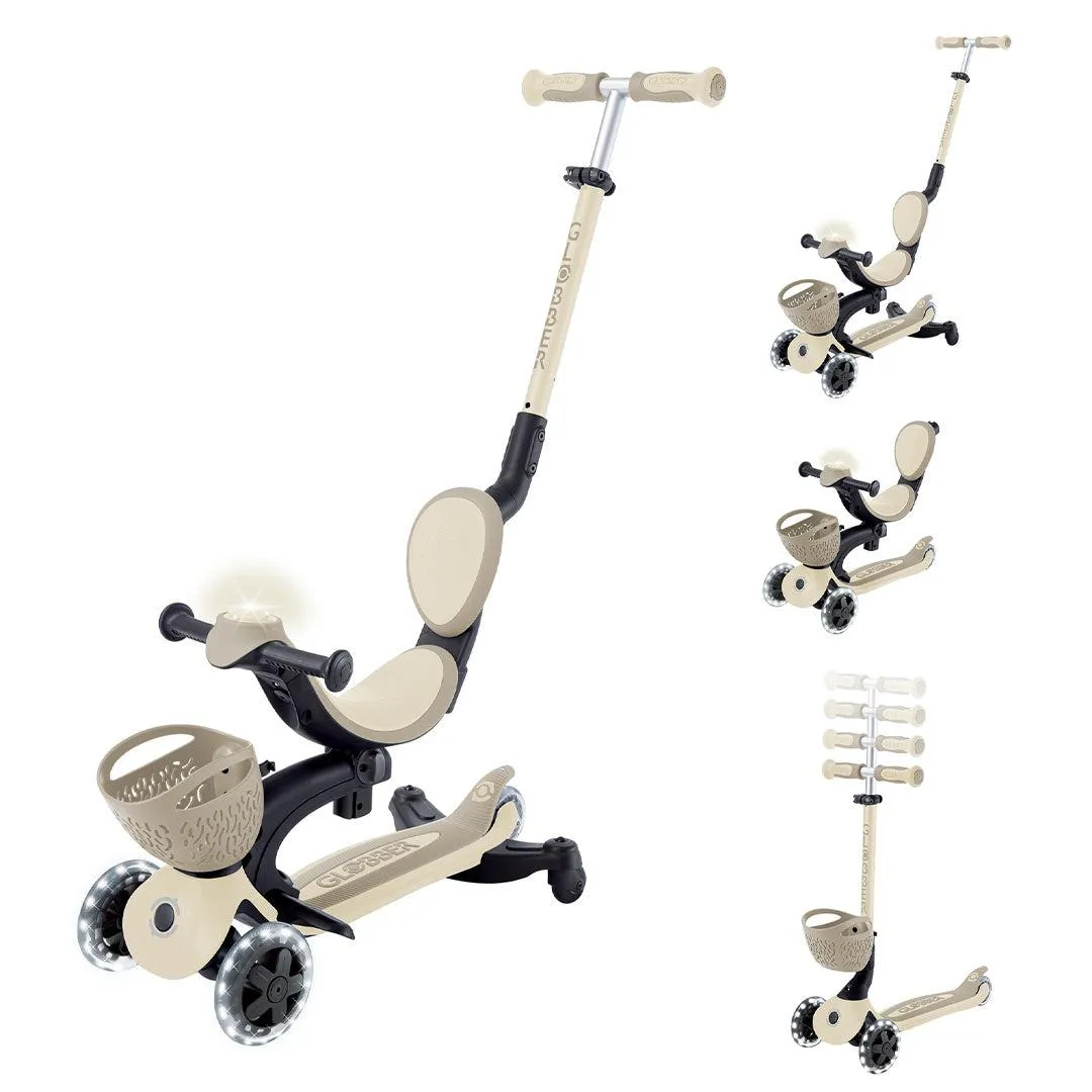 Globber Go-Up Baby 360 Lights Scooter - Taupe