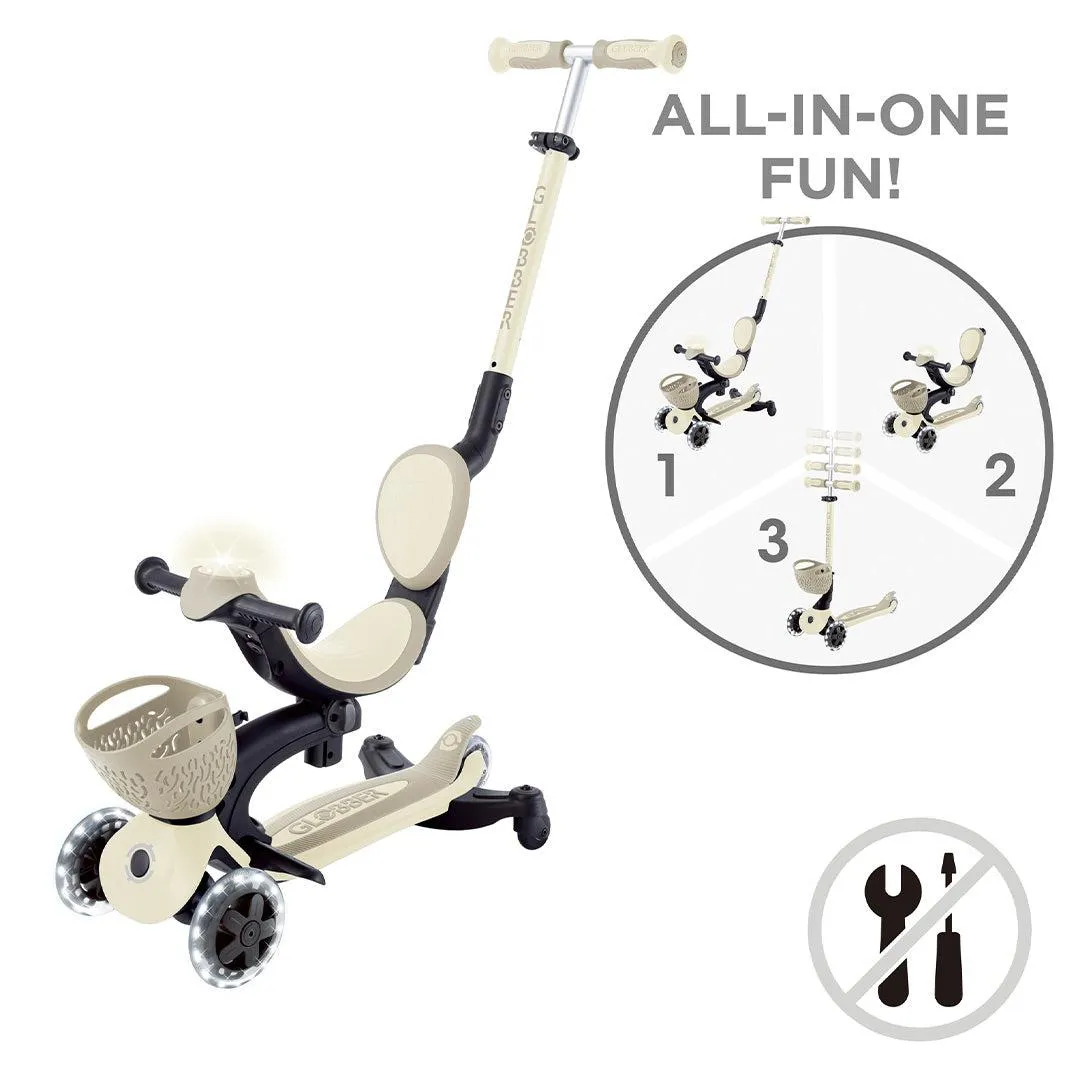 Globber Go-Up Baby 360 Lights Scooter - Taupe