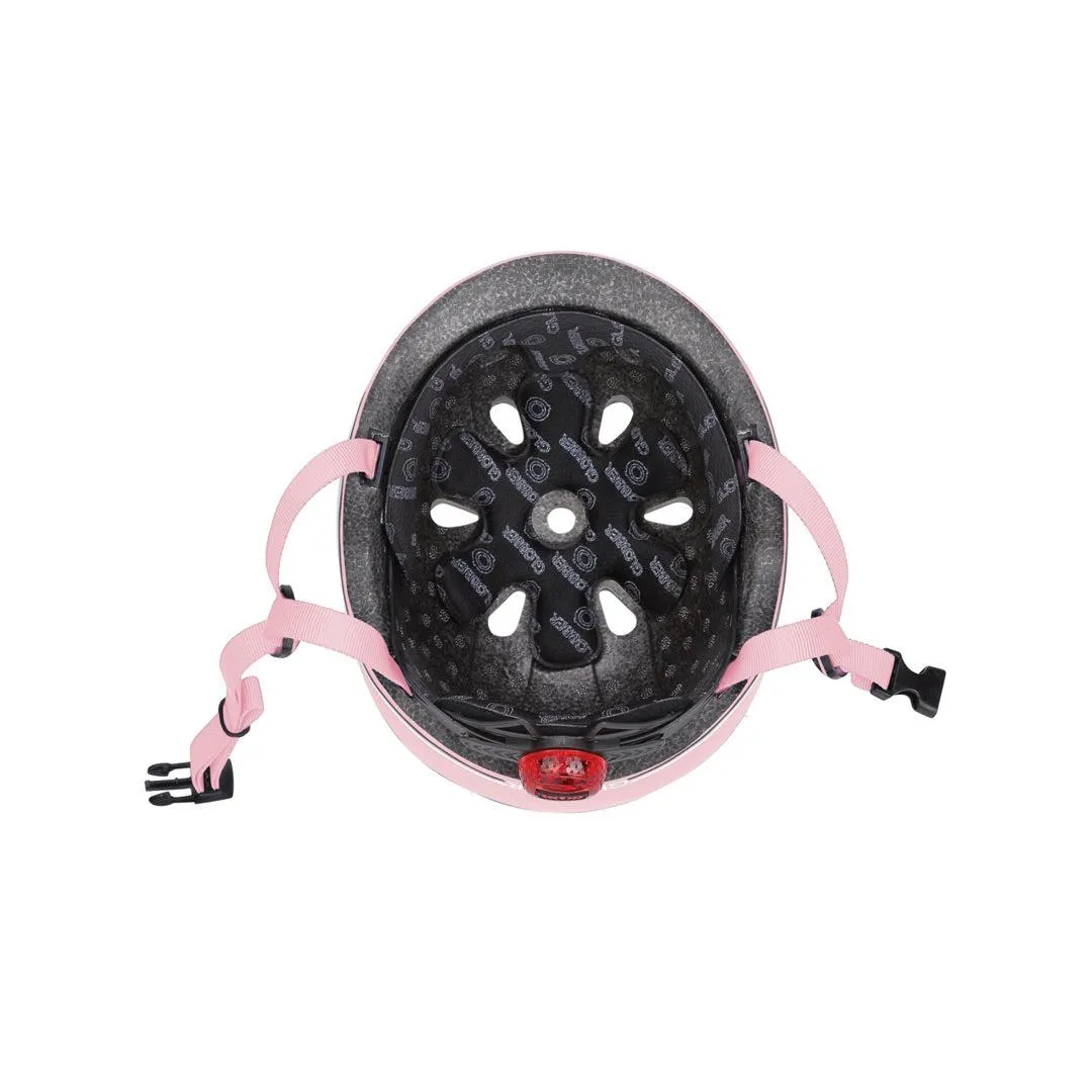 Globber Go-Up Lights Helmet - Pastel Pink