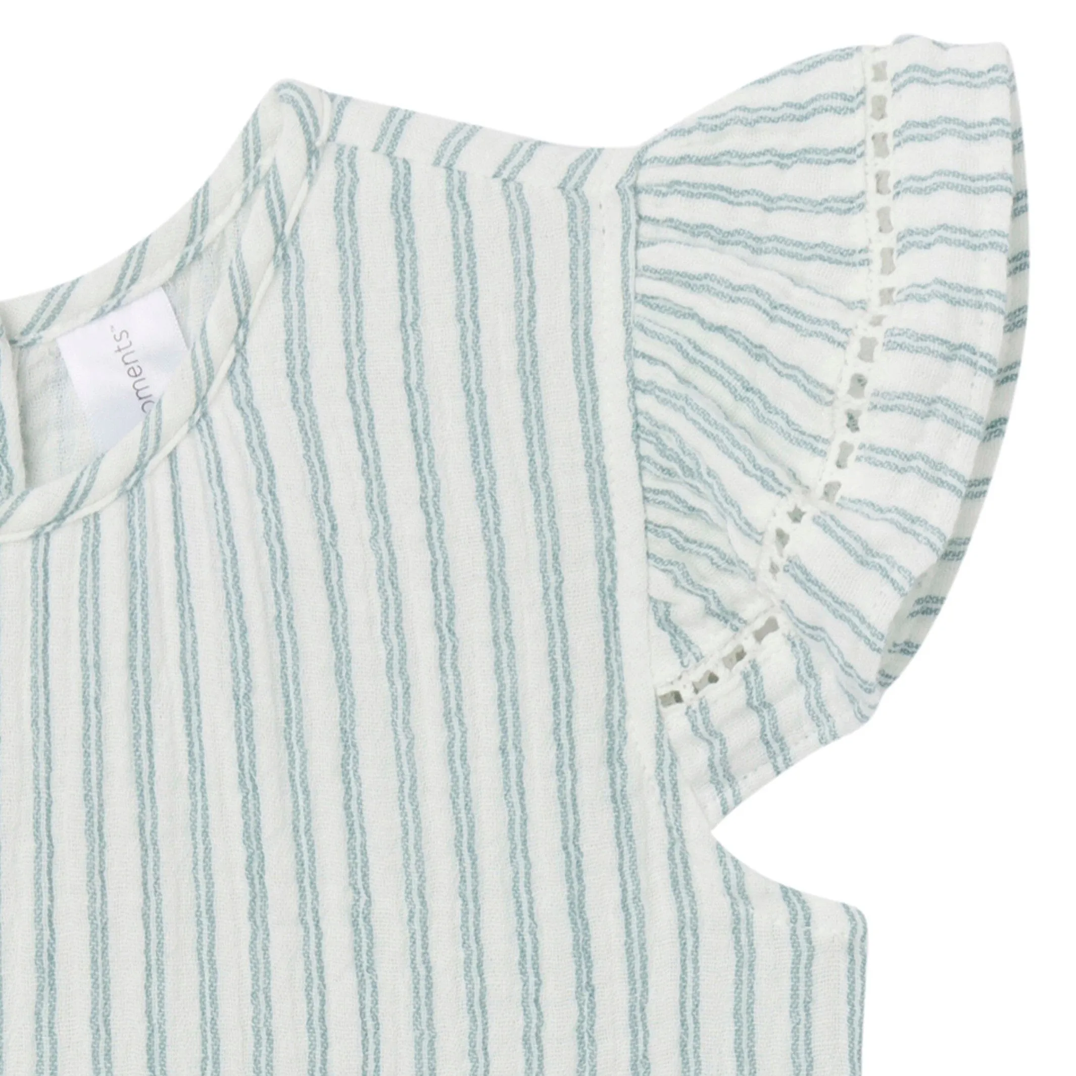 Infant & Toddler Girls Teal Stripe Gauze Dress Gerber Childrenswea