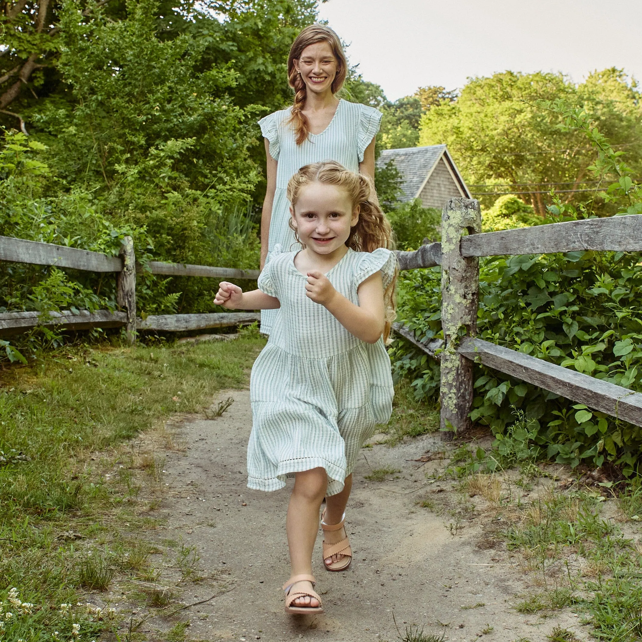 Infant & Toddler Girls Teal Stripe Gauze Dress Gerber Childrenswea