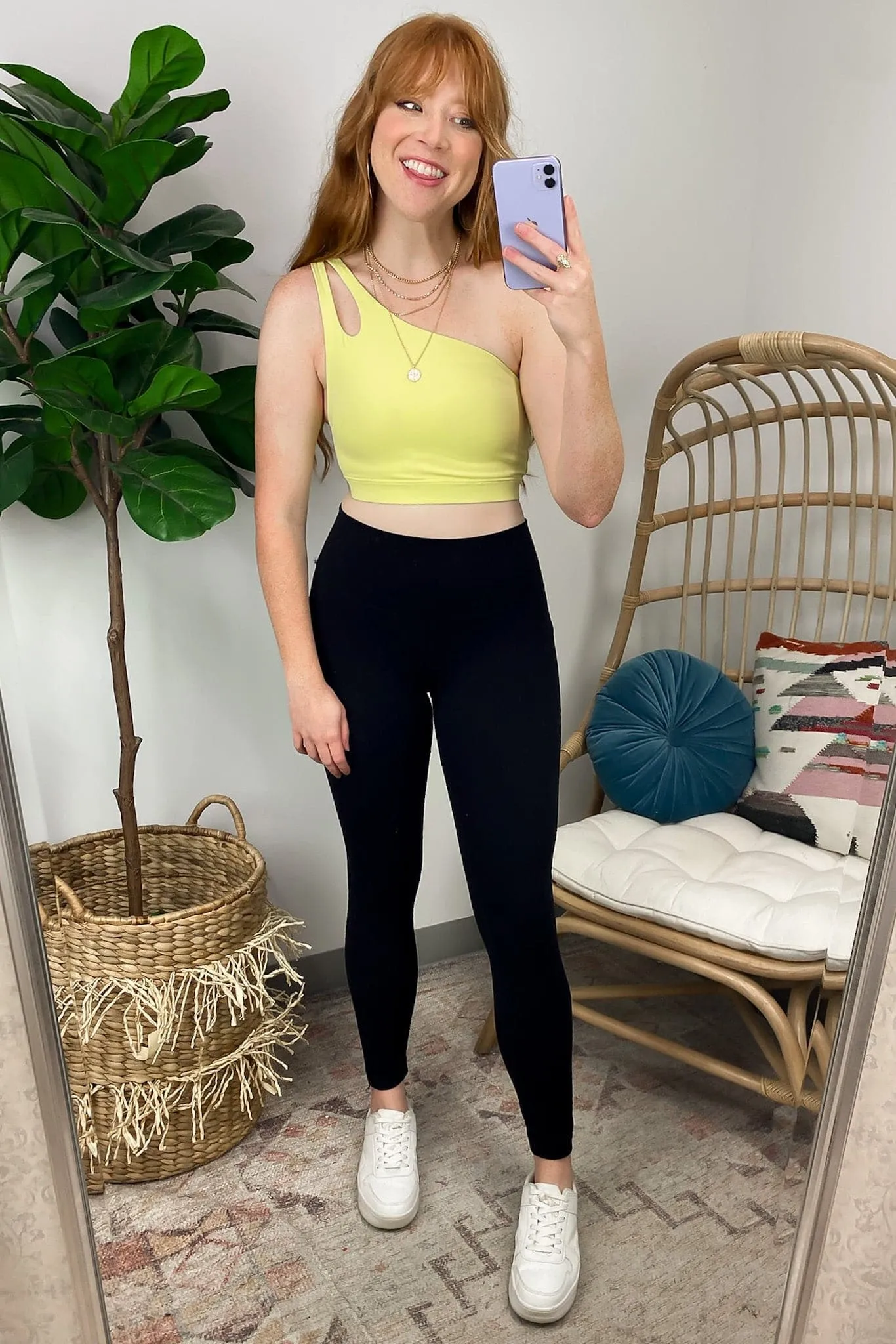 Kaiyah One Shoulder Active Crop Top - FINAL SALE