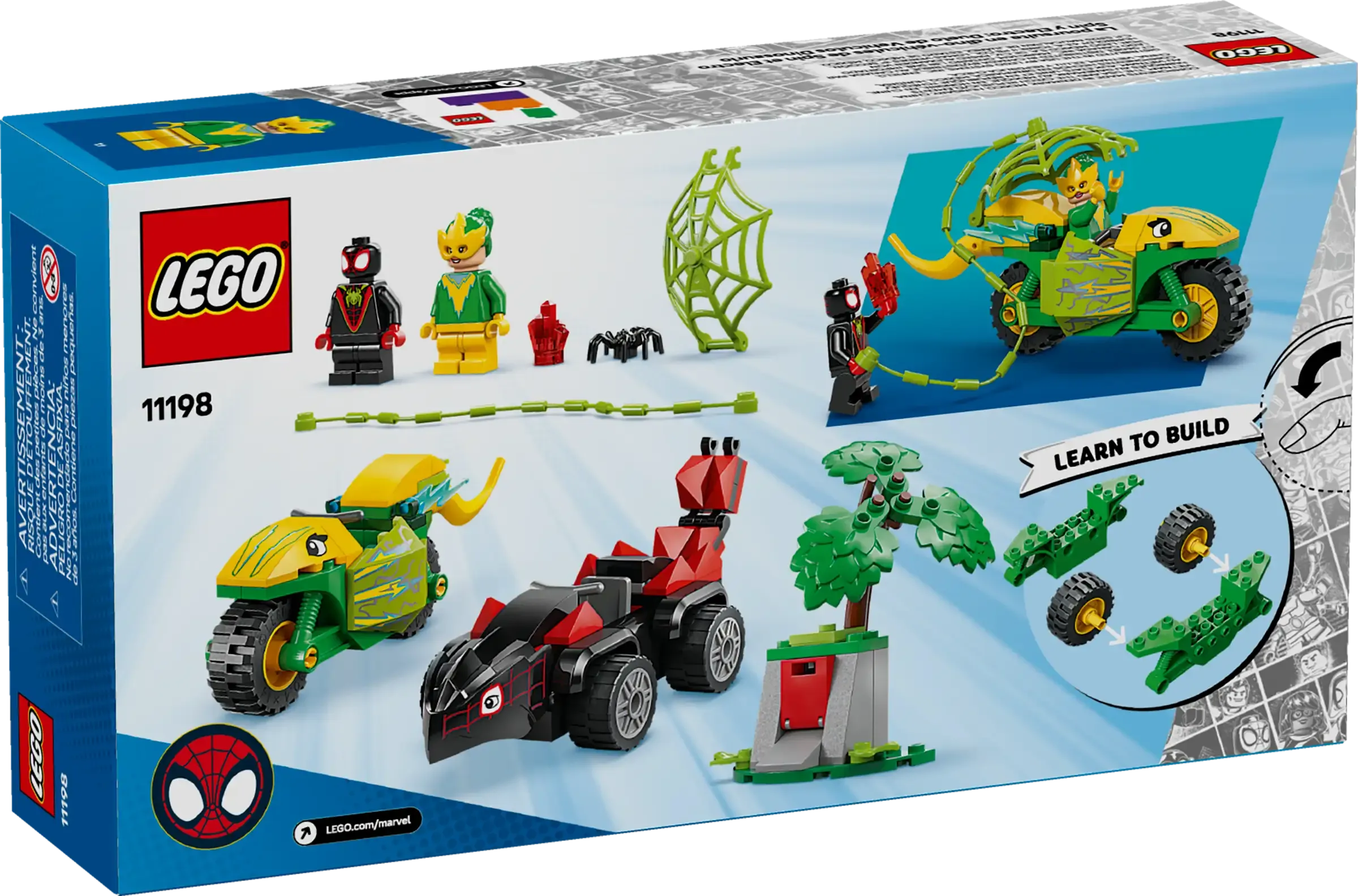 Lego Marvel Spin and Electro Dinosaur Vehicle Chase 11198