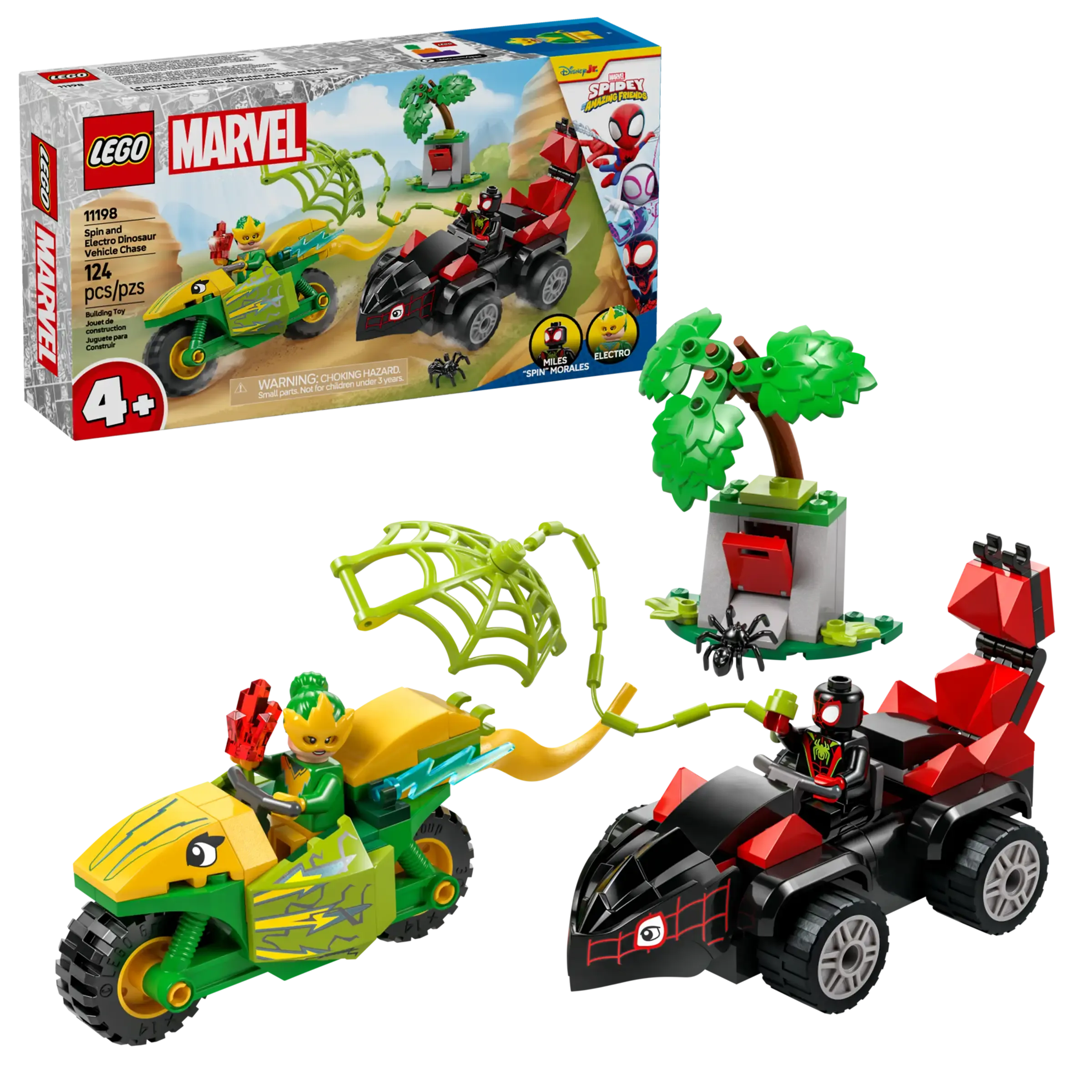 Lego Marvel Spin and Electro Dinosaur Vehicle Chase 11198
