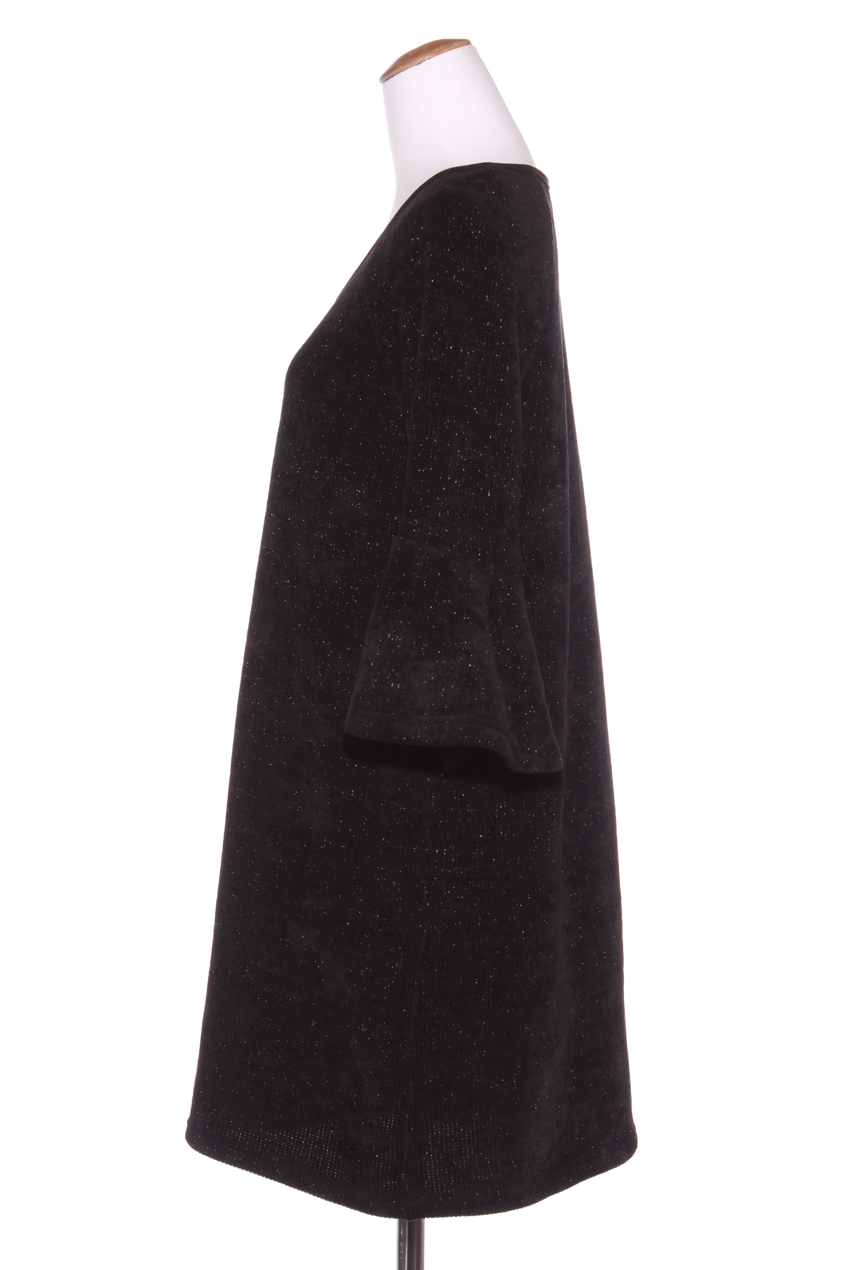 LIBERTINE - Metallic velour flare sleeve dress! 12
