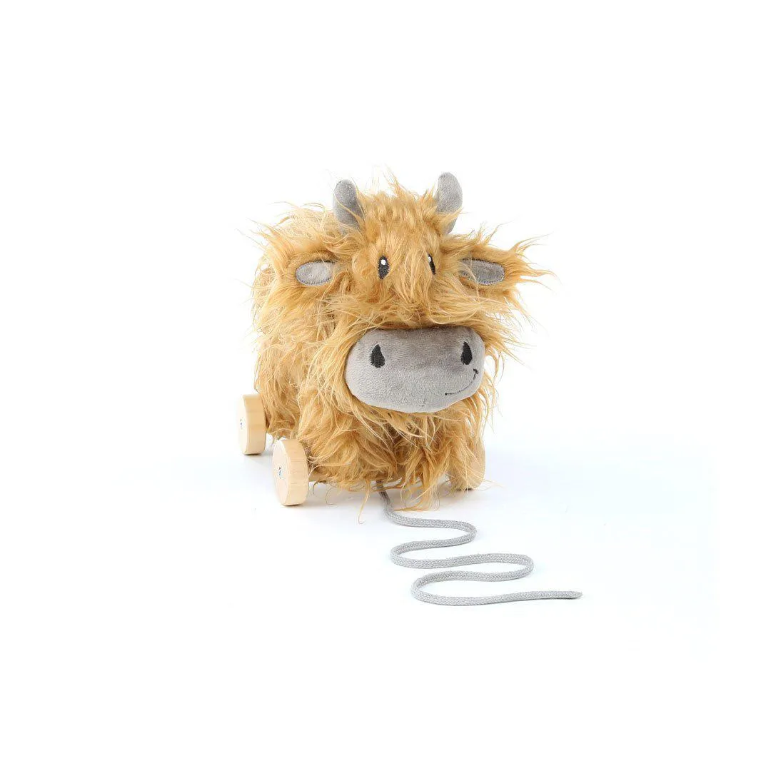 Little Bird Told Me - Pull-Along Cow - Hubert (6m )