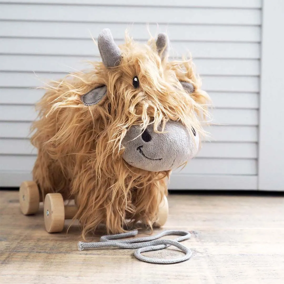Little Bird Told Me - Pull-Along Cow - Hubert (6m )