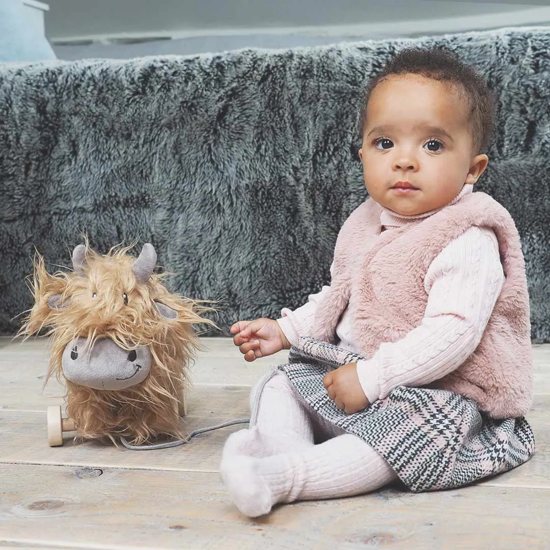 Little Bird Told Me - Pull-Along Cow - Hubert (6m )