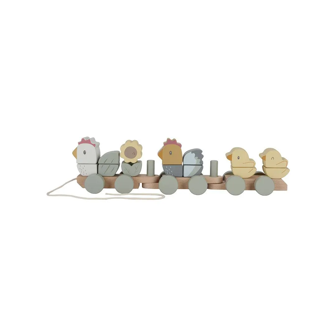 Little Dutch Stacking Train - Little Farm - Chicken