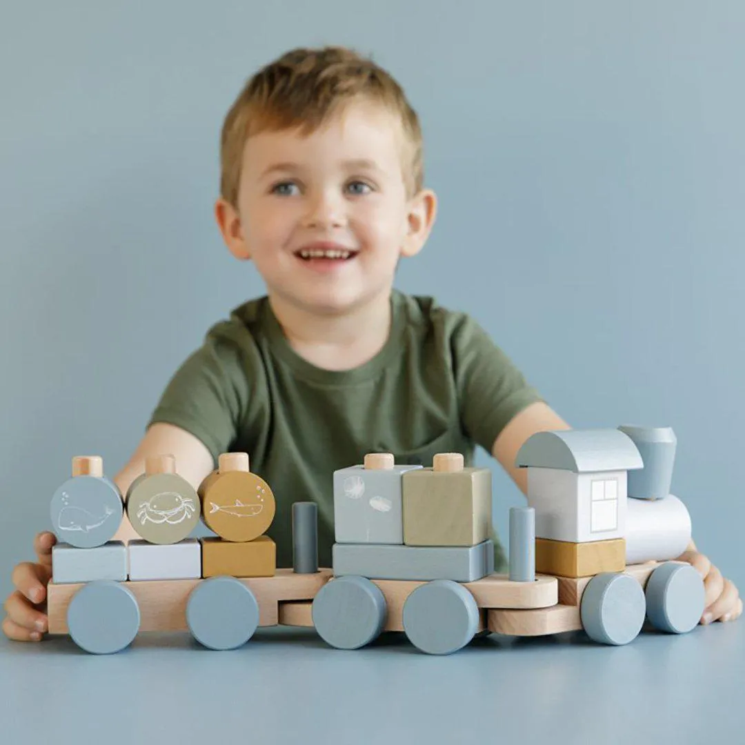 Little Dutch Wooden Stacking Train - Ocean