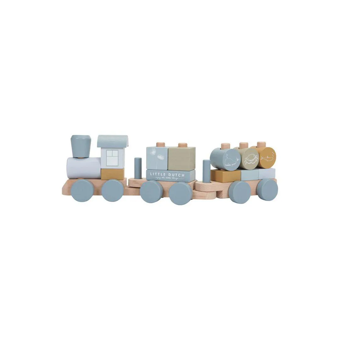 Little Dutch Wooden Stacking Train - Ocean