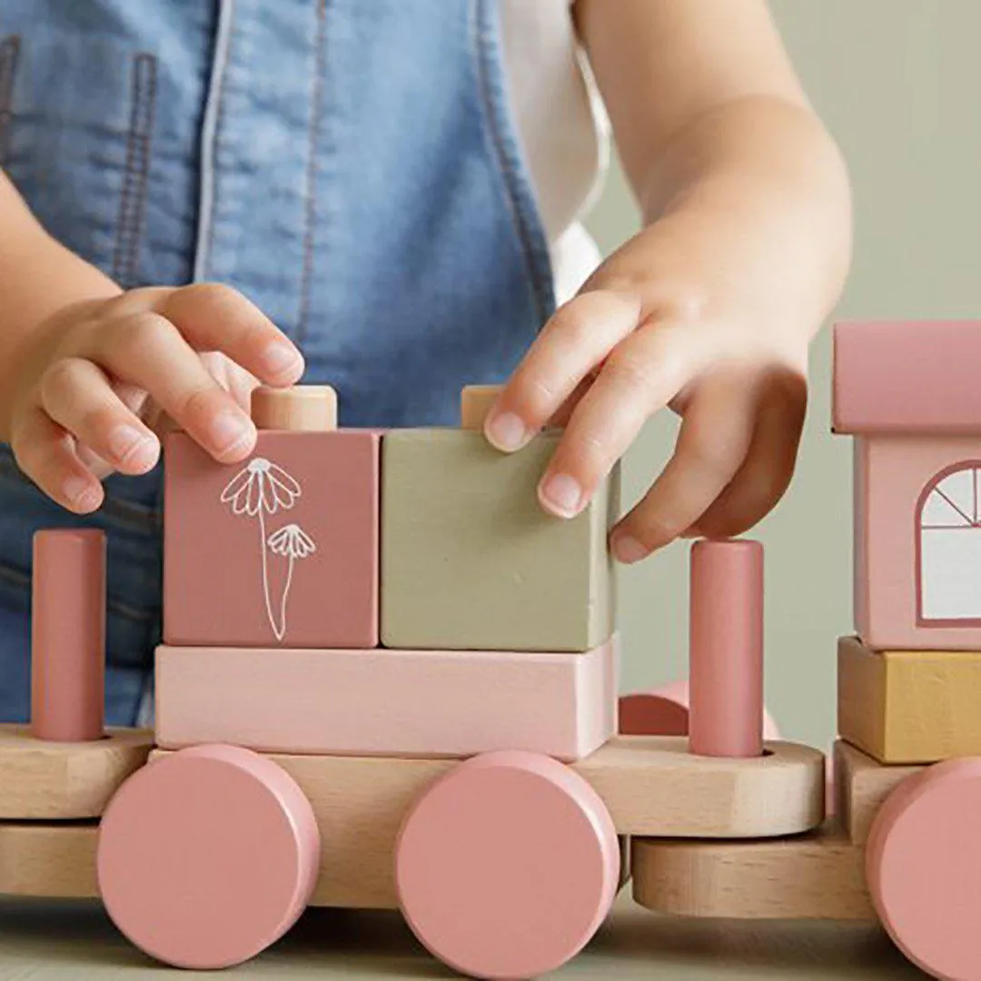 Little Dutch Wooden Stacking Train - Wild Flowers