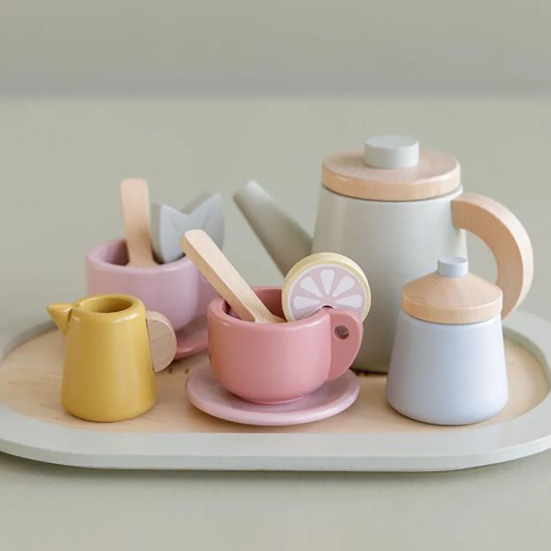 Little Dutch Wooden Tea Service Set - Multi