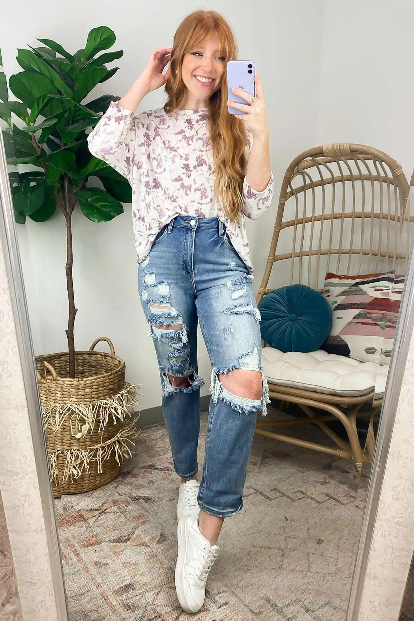 Madeirah Tie Dye Relaxed Top - FINAL SALE