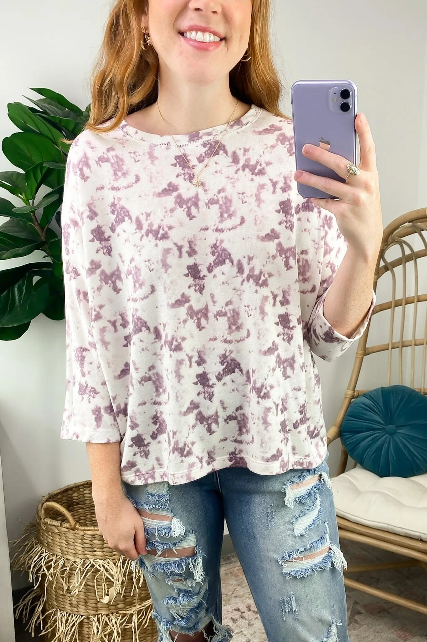 Madeirah Tie Dye Relaxed Top - FINAL SALE