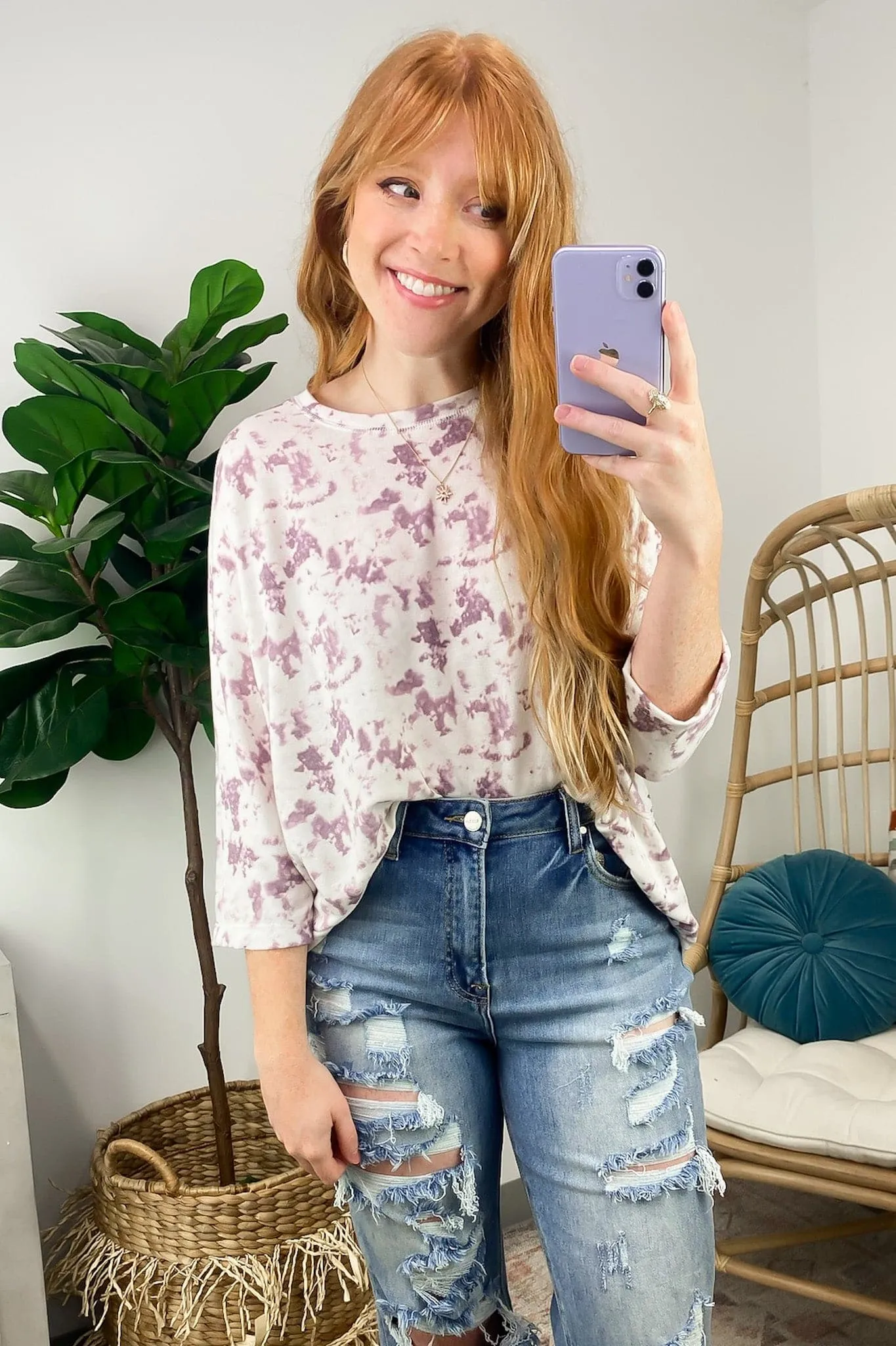 Madeirah Tie Dye Relaxed Top - FINAL SALE