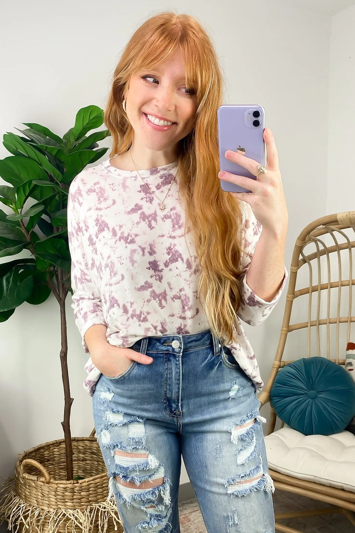 Madeirah Tie Dye Relaxed Top - FINAL SALE