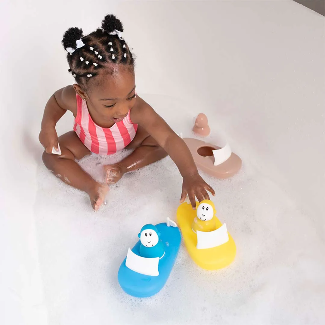 MatchStick Monkey Bathtime Boat Set - Blue