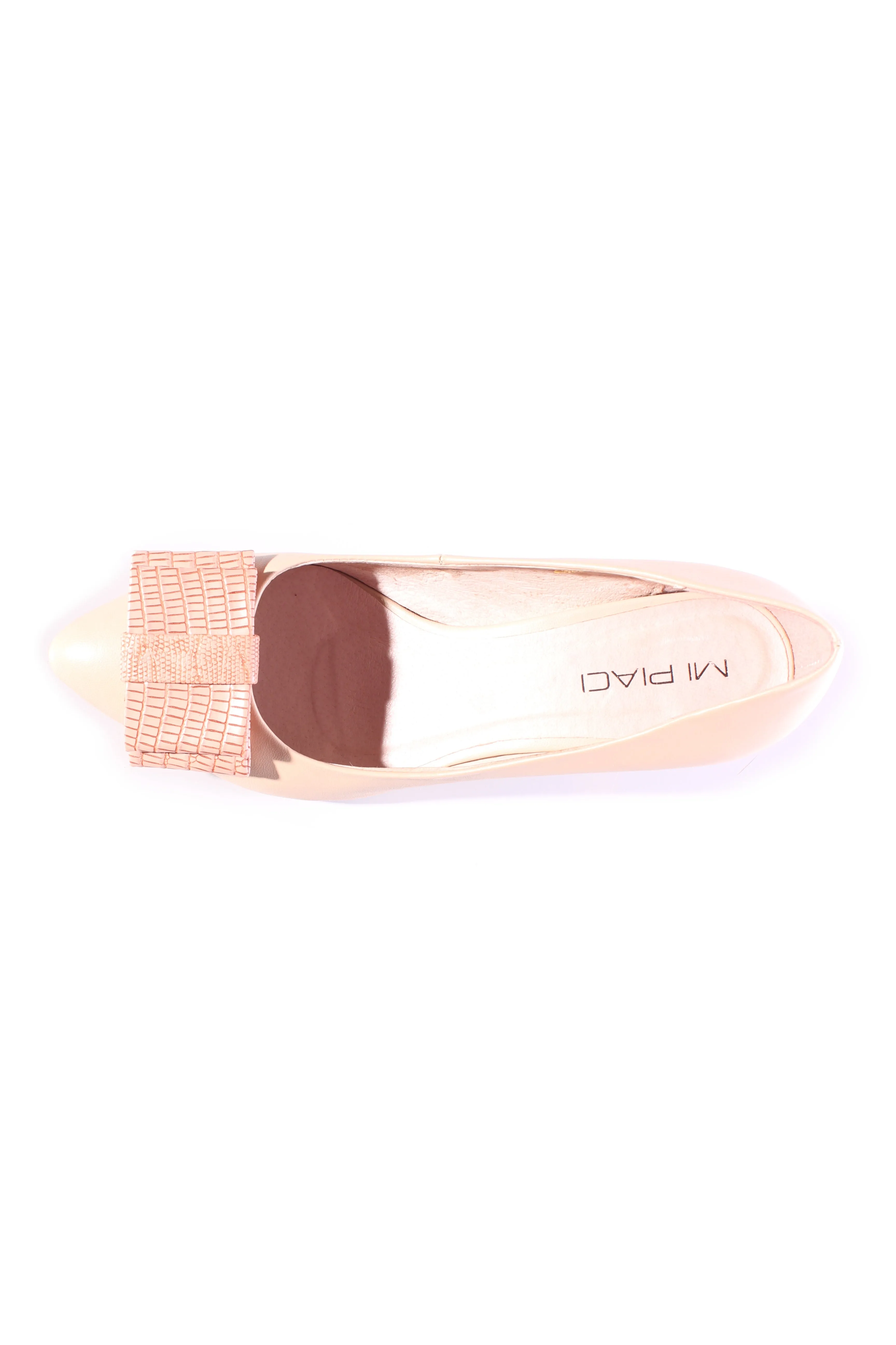 MI PIACI - Bow detail nude leather heels! 40
