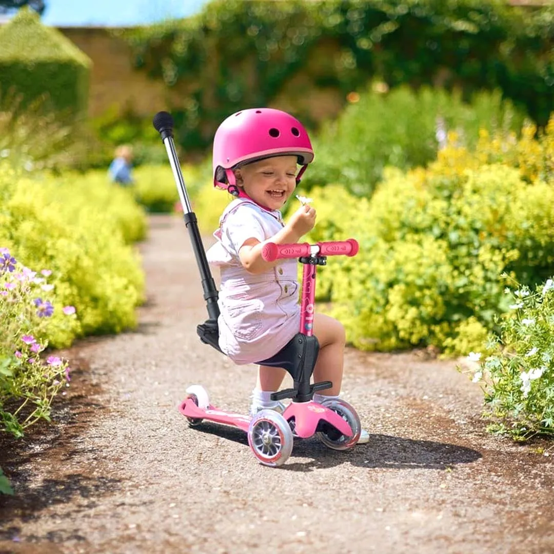 Micro Scooters 3 In 1 Deluxe Plus Scooter   Push Handle - Pink