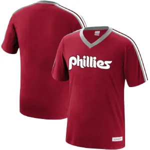 Mitchell & Ness MLB Youth (8-20) Philadelphia Phillies Overtime Win Vintage V-Neck Tee