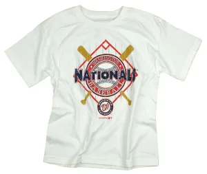 MLB Baseball Youth Boys Washington Nationals Short Sleeve T-Shirt - White