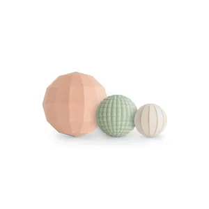 Mushie Nesting Spheres Sensory Toy Blush (Set Of 3) - Blush