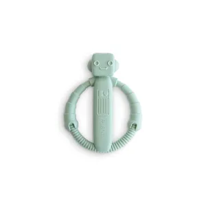 Mushie Robot Rattle Teether - Cambridge Blue