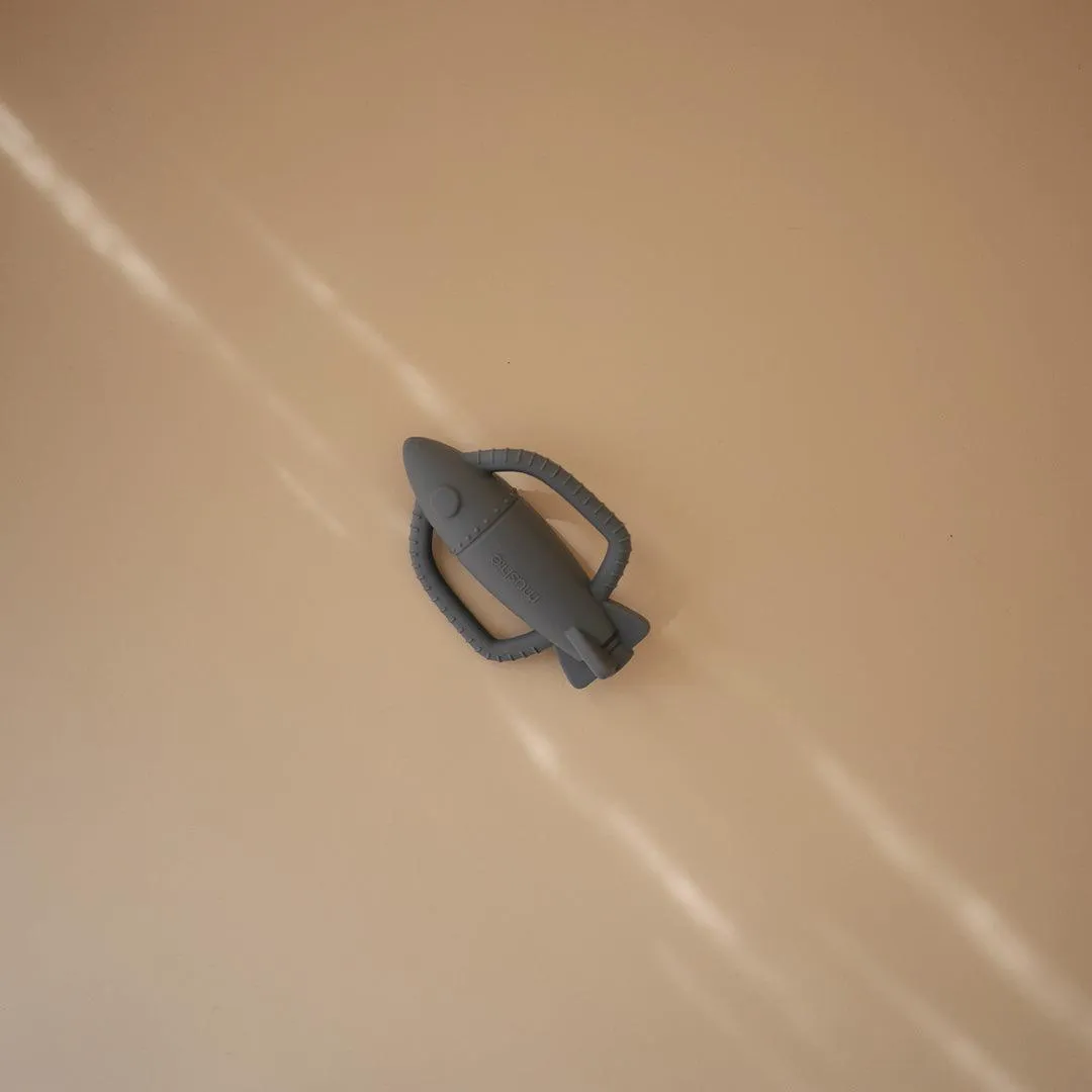 Mushie Rocket Rattle Teether