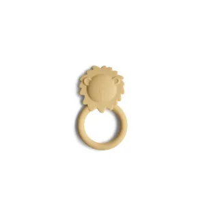 Mushie Teether - Lion - Soft Yellow