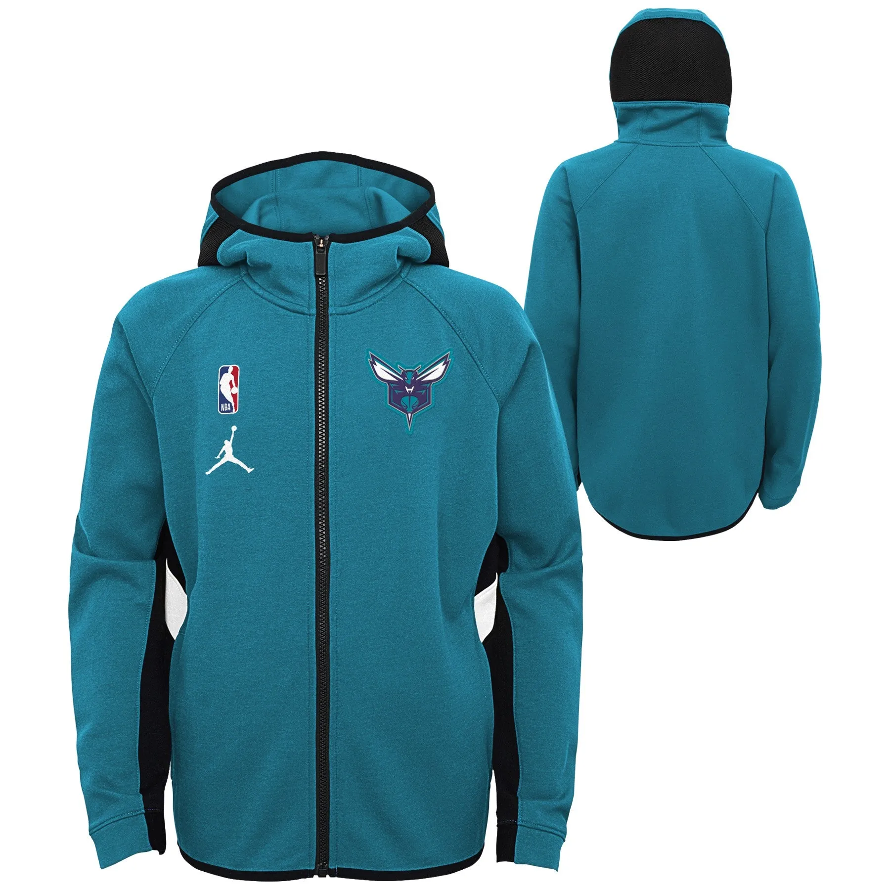 Nike NBA Youth Boys Charlotte Hornets Thermaflex Travel Showtime Zip Up Hoodie