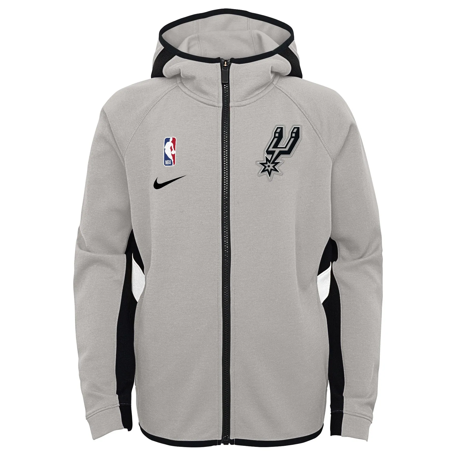 Nike NBA Youth Boys San Antonio Spurs Thermaflex Travel Showtime Zip Up Hoodie