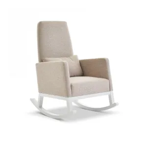 Obaby High Back Rocking Chair - White   Oatmeal
