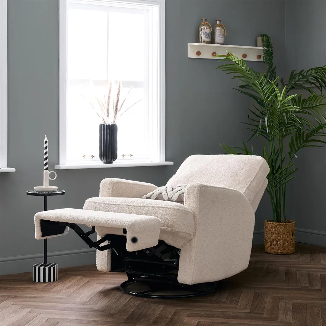 Obaby Madison Electric Recliner - Teddy Fabric Ivory