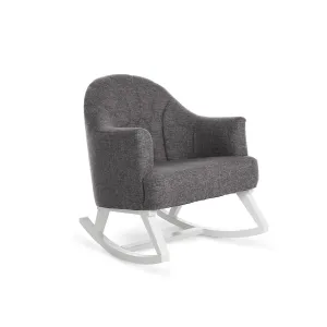 Obaby Round Back Rocking Chair - White   Grey