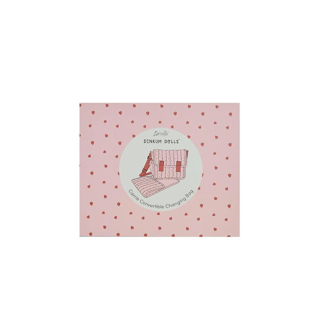 Olli Ella Carrie Convertible Changing Bag   Mat - Strawberry