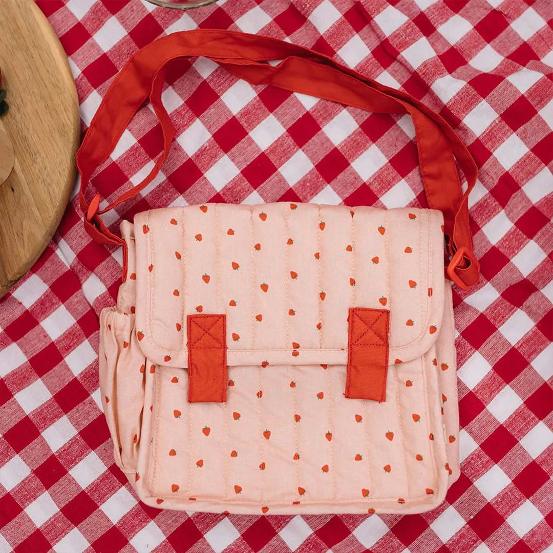 Olli Ella Carrie Convertible Changing Bag   Mat - Strawberry