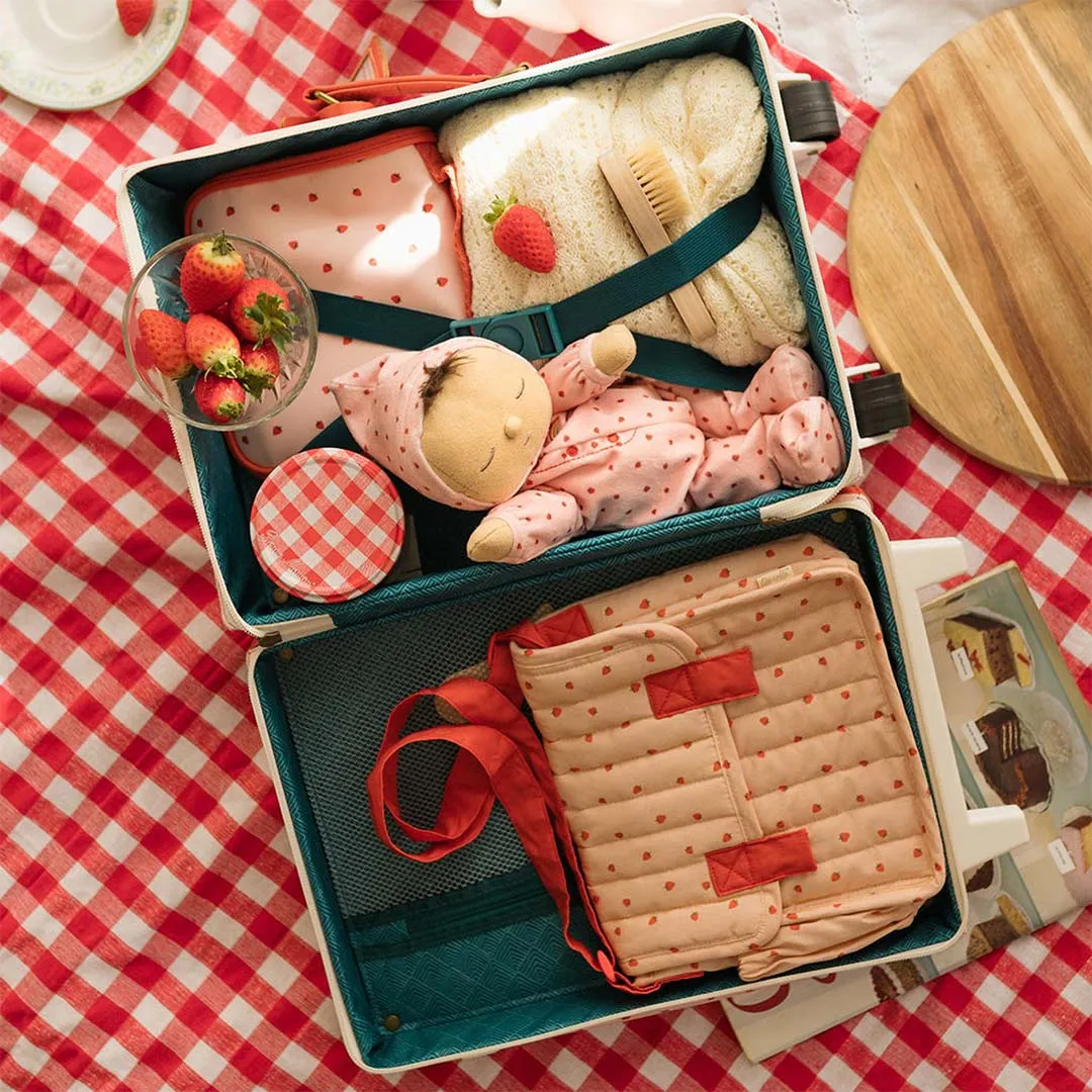 Olli Ella Carrie Convertible Changing Bag   Mat - Strawberry