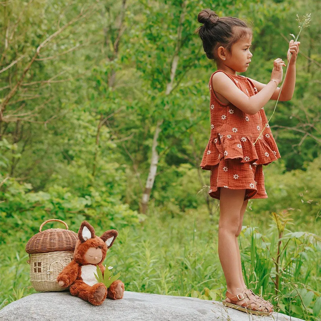 Olli Ella Cozy Dinkums Fox Doll - Finnley - Rust