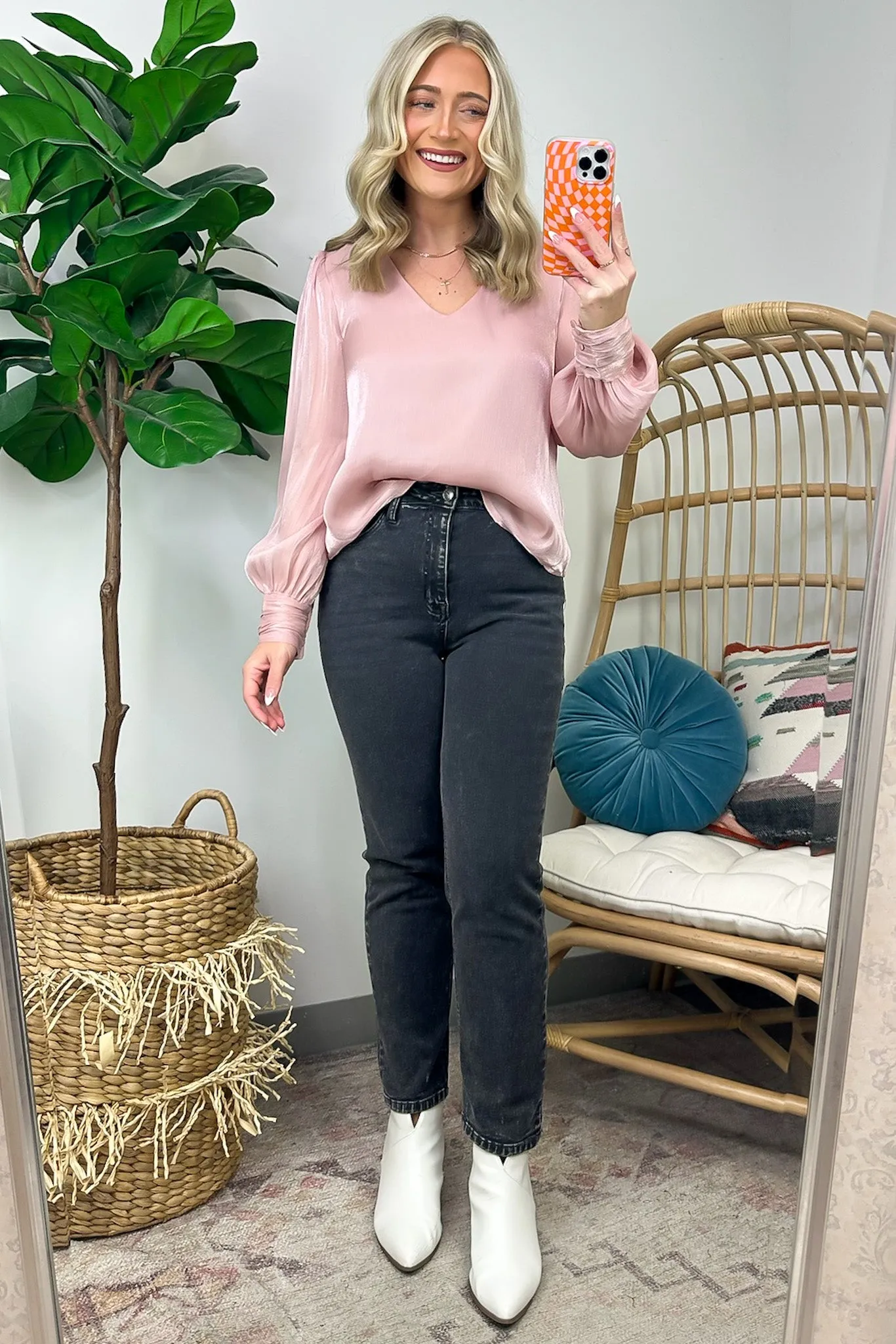 Perfectly Classy V-Neck Woven Top - FINAL SALE